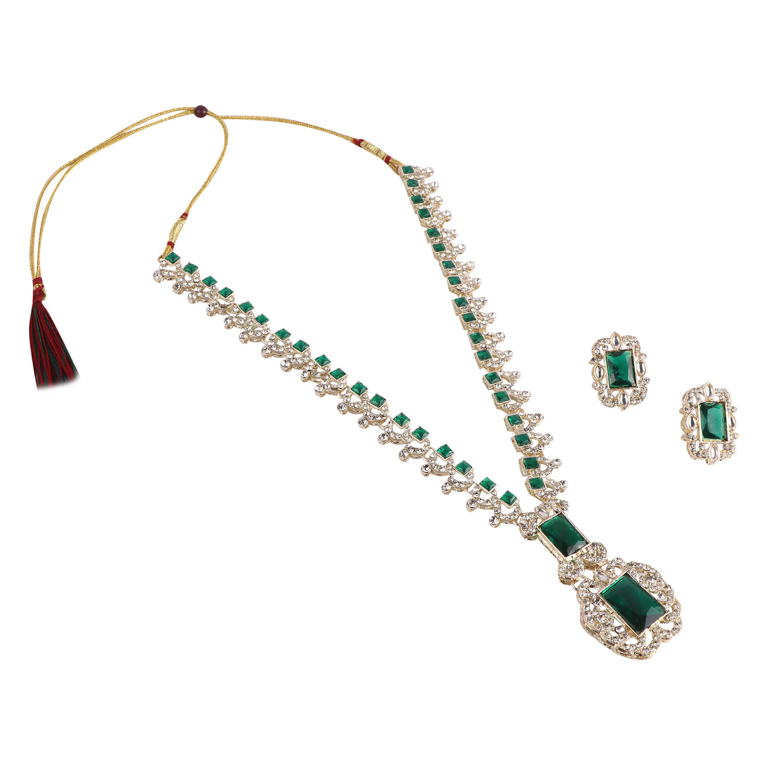     			Keviv Green Alloy Necklace Set ( Pack of 1 )