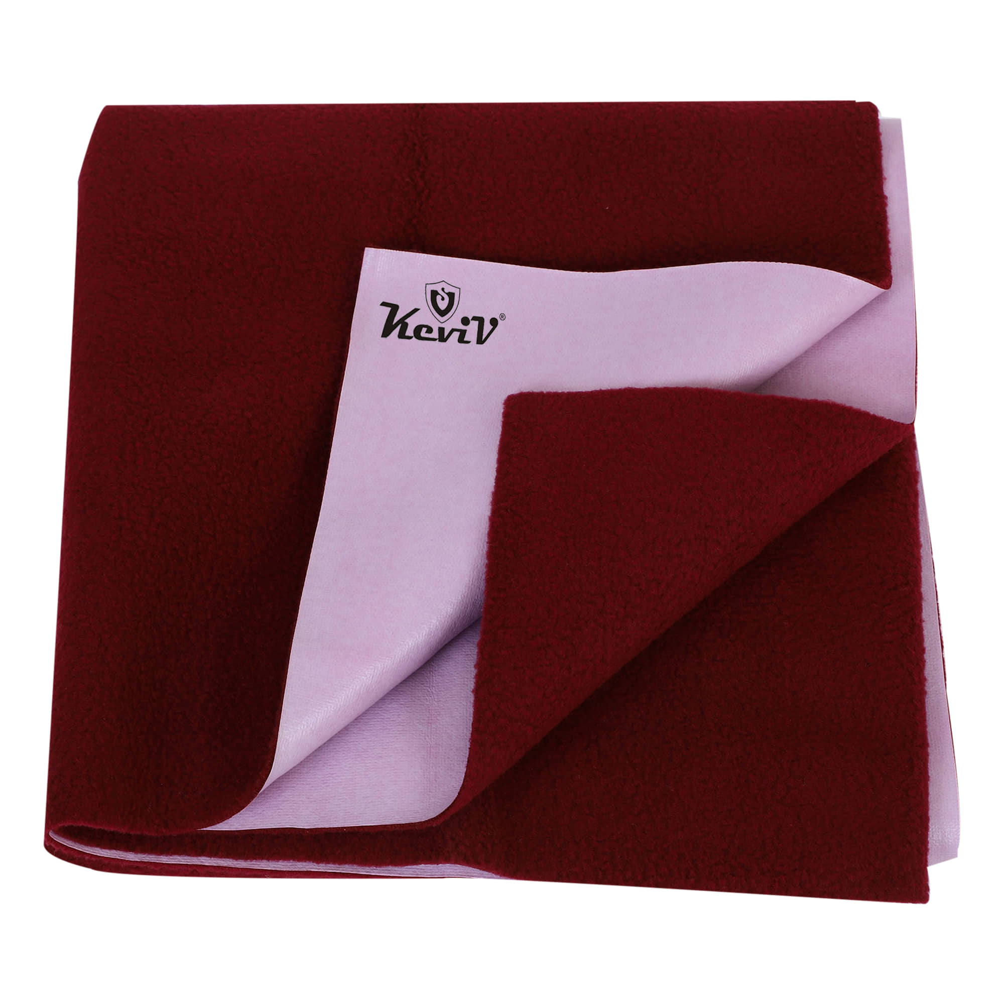 Keviv Maroon Laminated Bed Protector Sheet ( Pack of 1 )
