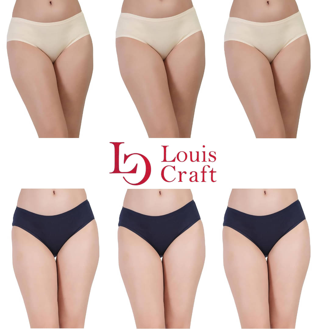 Louis Craft Pack of 6 Cotton Lycra Hipster For Women ( Multicolor10 ) Louis Craft Pack of 6 Cotton Lycra Hipster For Women ( Multicolor10 )