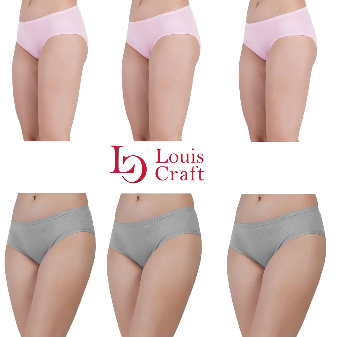 Louis Craft Pack of 6 Cotton Lycra Hipster For Women ( Multicolor ) Louis Craft Pack of 6 Cotton Lycra Hipster For Women ( Multicolor )