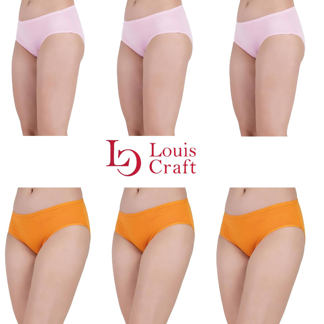 Louis Craft Pack of 6 Cotton Lycra Hipster For Women ( Multicolor3 ) Louis Craft Pack of 6 Cotton Lycra Hipster For Women ( Multicolor3 )