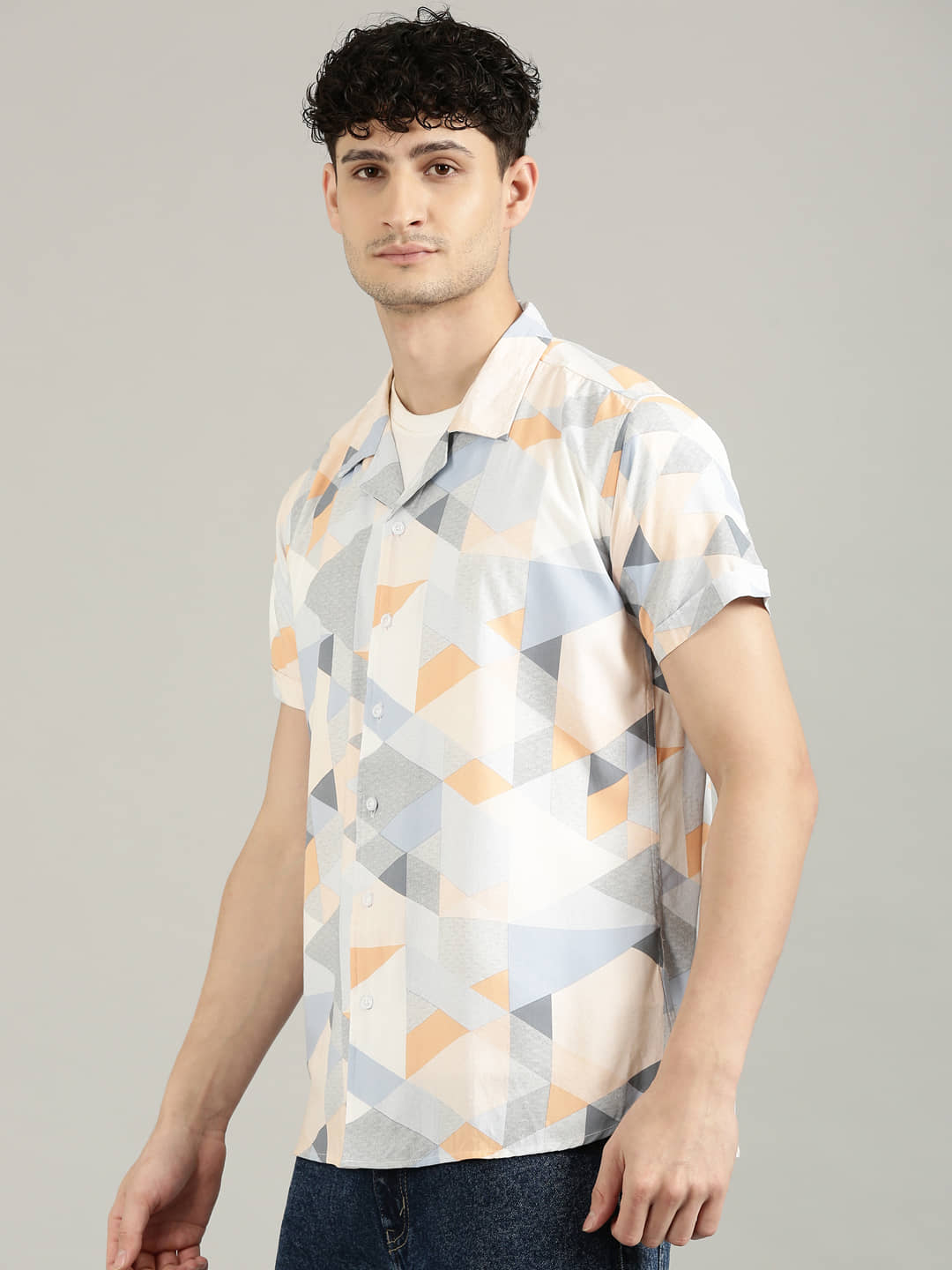 Lucky Roger Rayon Regular Fit Printed Half Sleeves Men's Casual Shirt - Black ( Pack of 1 )