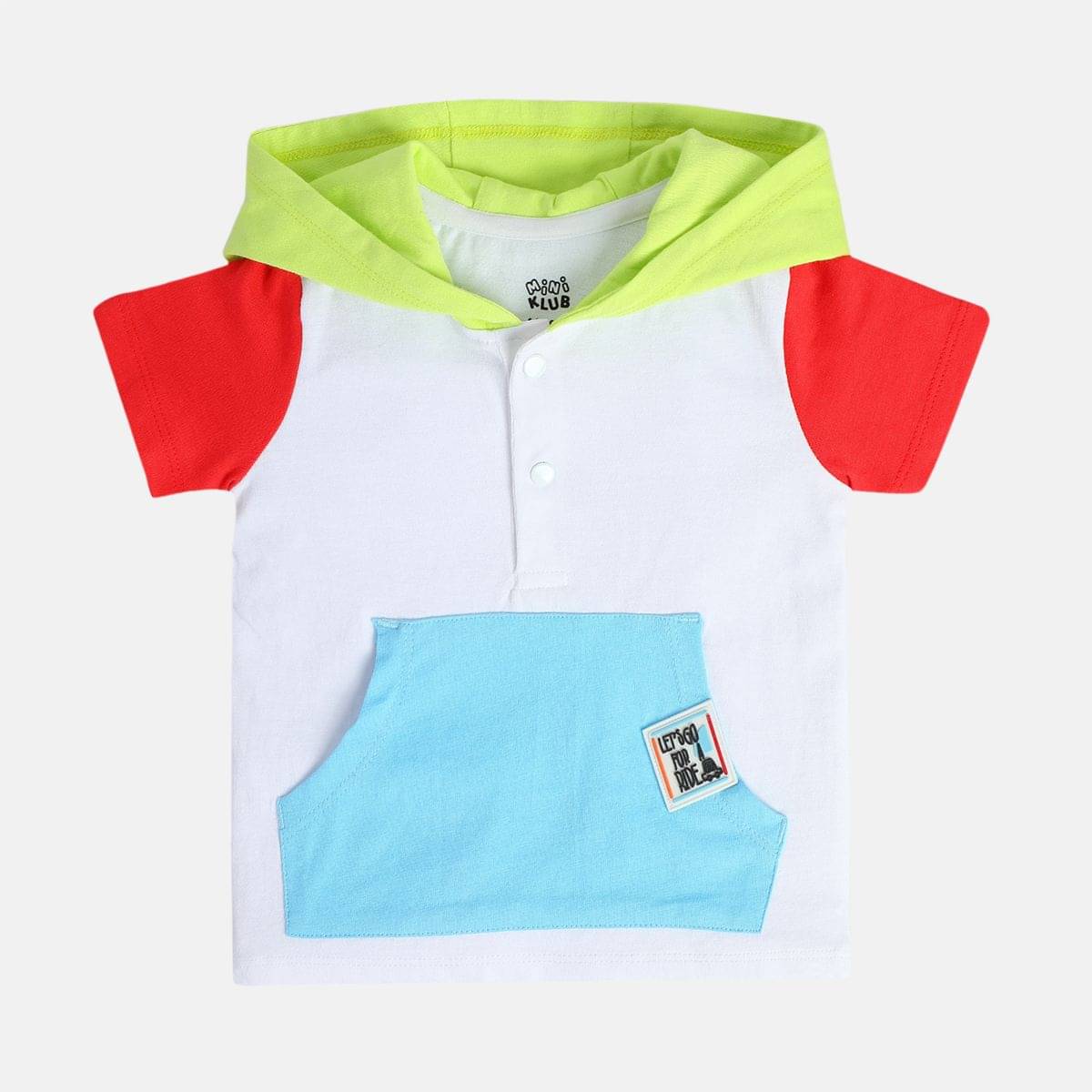     			MINI KLUB Pack of 1 Baby Boys Cotton T-Shirt ( White )