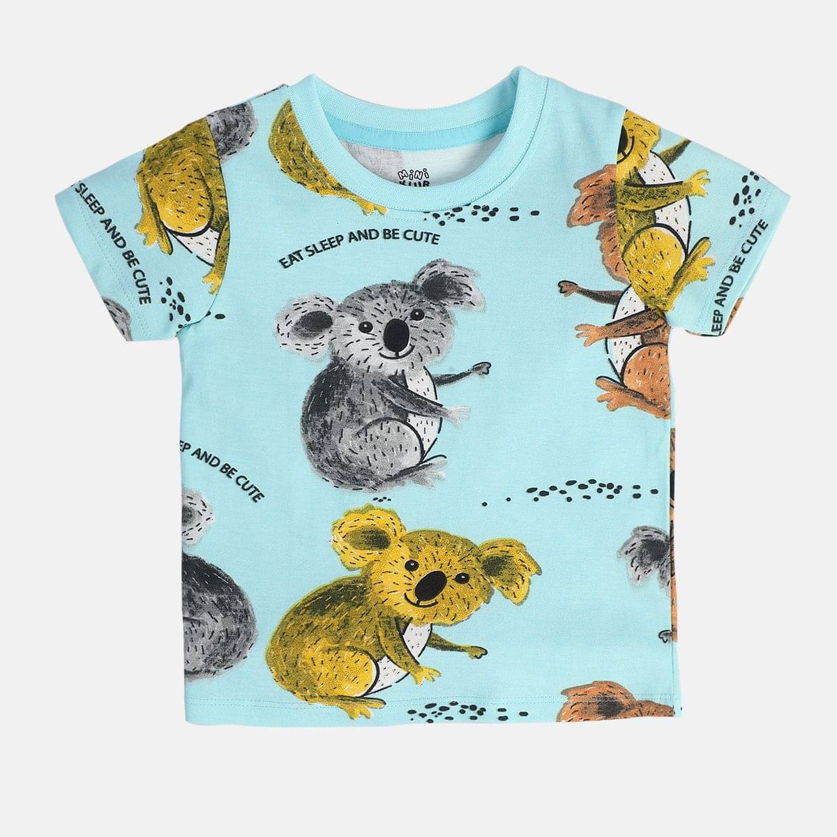     			MINI KLUB Pack of 1 Baby Boys Cotton T-Shirt ( Blue )