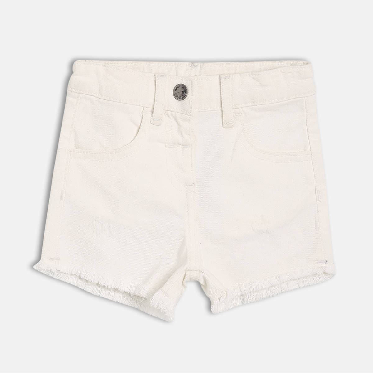     			MINI KLUB Pack of 1 Baby Girls Cotton Shorts ( White )