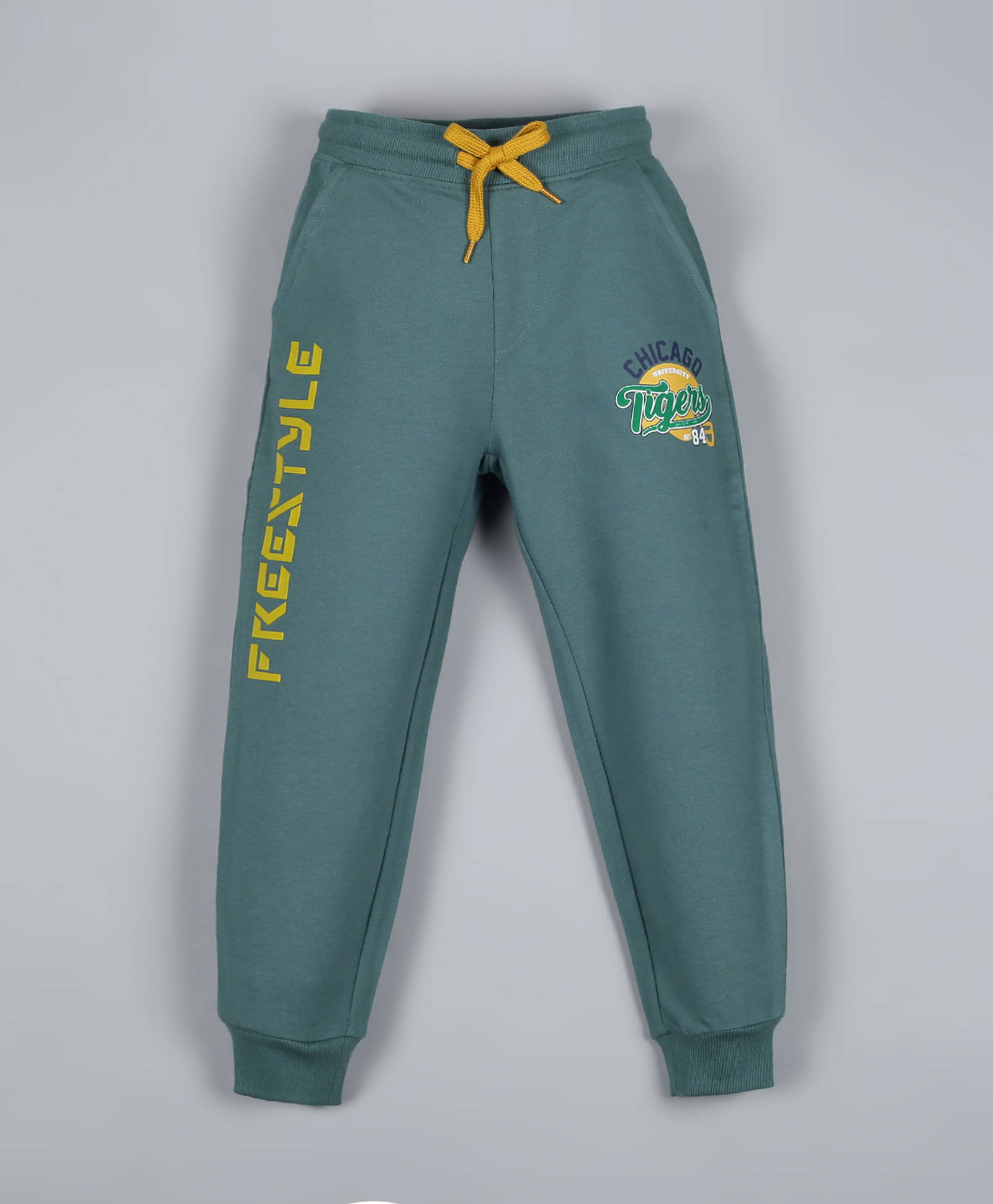     			PLUM TREE Pack of 1 Boys Cotton Trackpant ( Green )