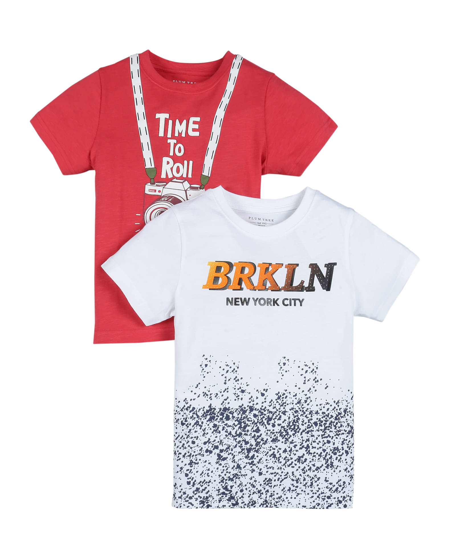     			PLUM TREE Pack of 1 Boys Cotton T-Shirt ( Off White )