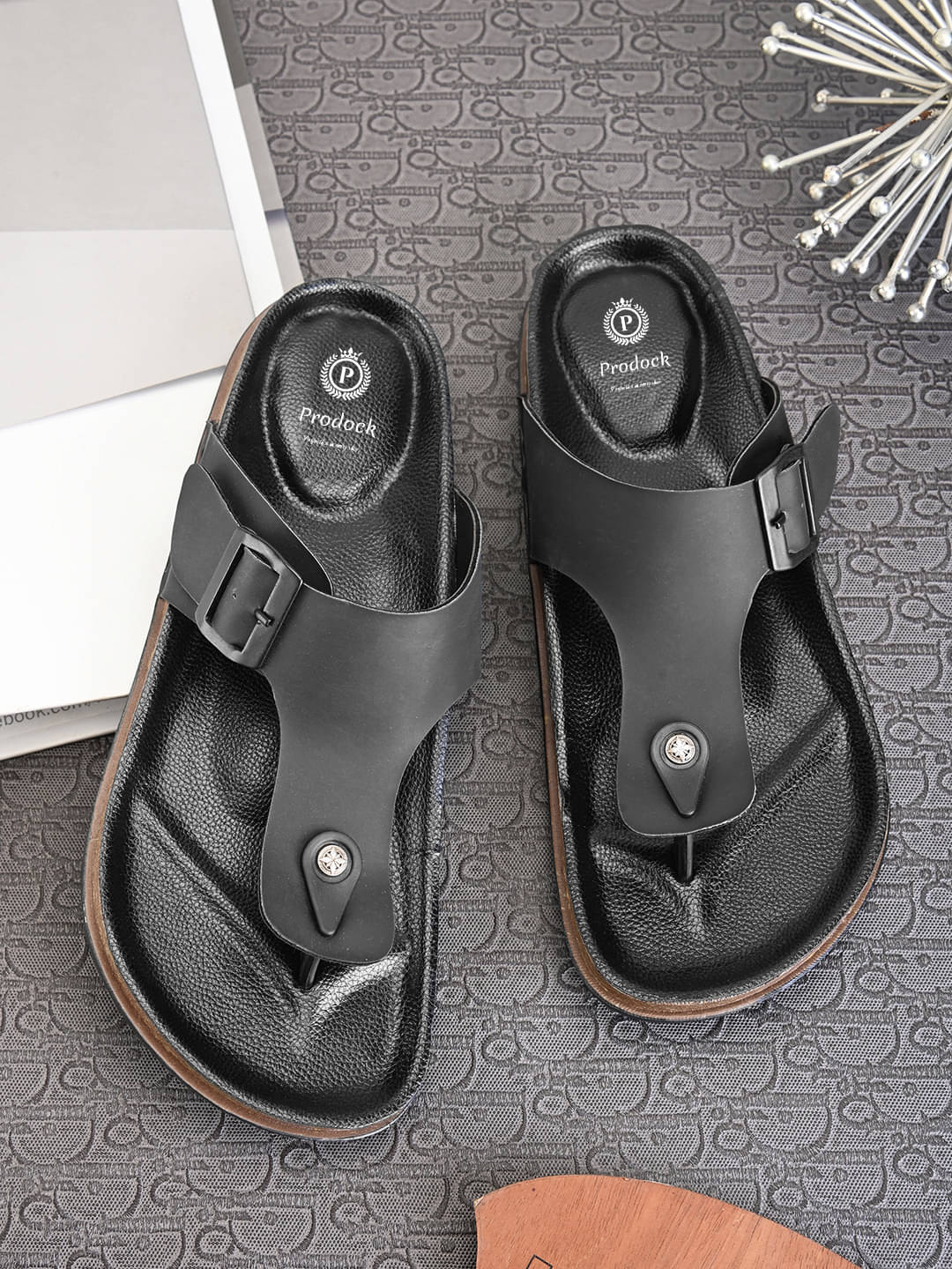     			PRODOCK Black Men's Daily Slipper
