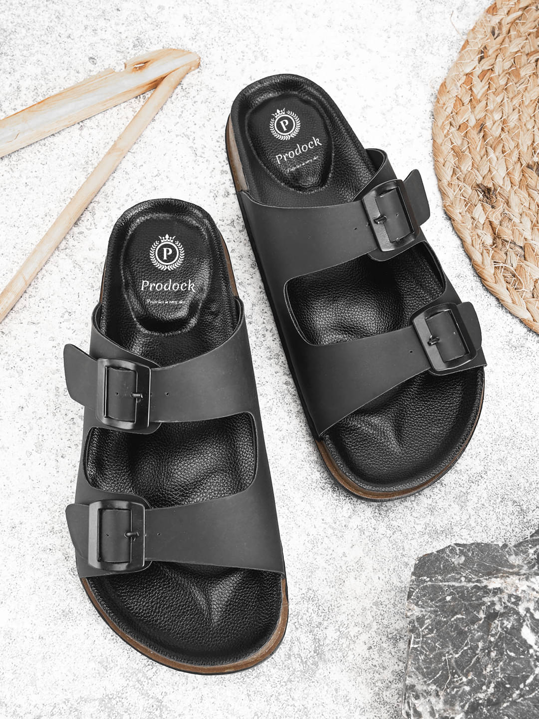     			PRODOCK Black Men's Daily Slipper