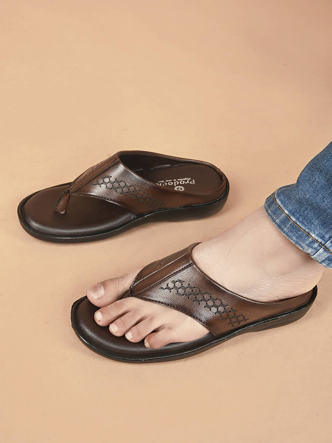 PRODOCK Tan Men's Thong Flip Flop