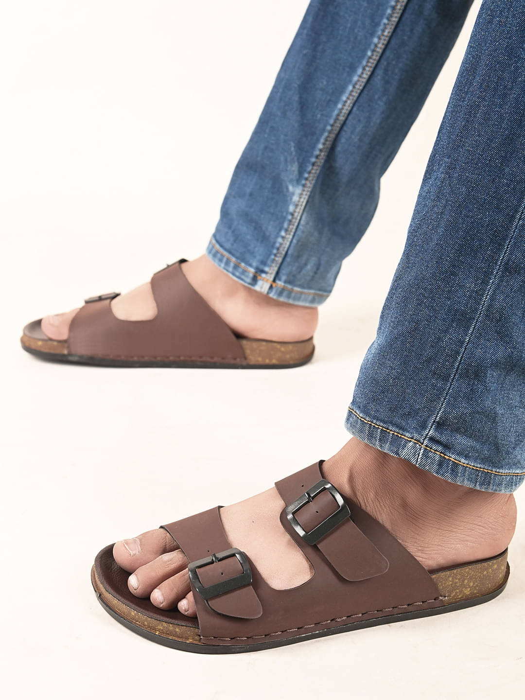     			PRODOCK Brown Men's Slide Flip Flop