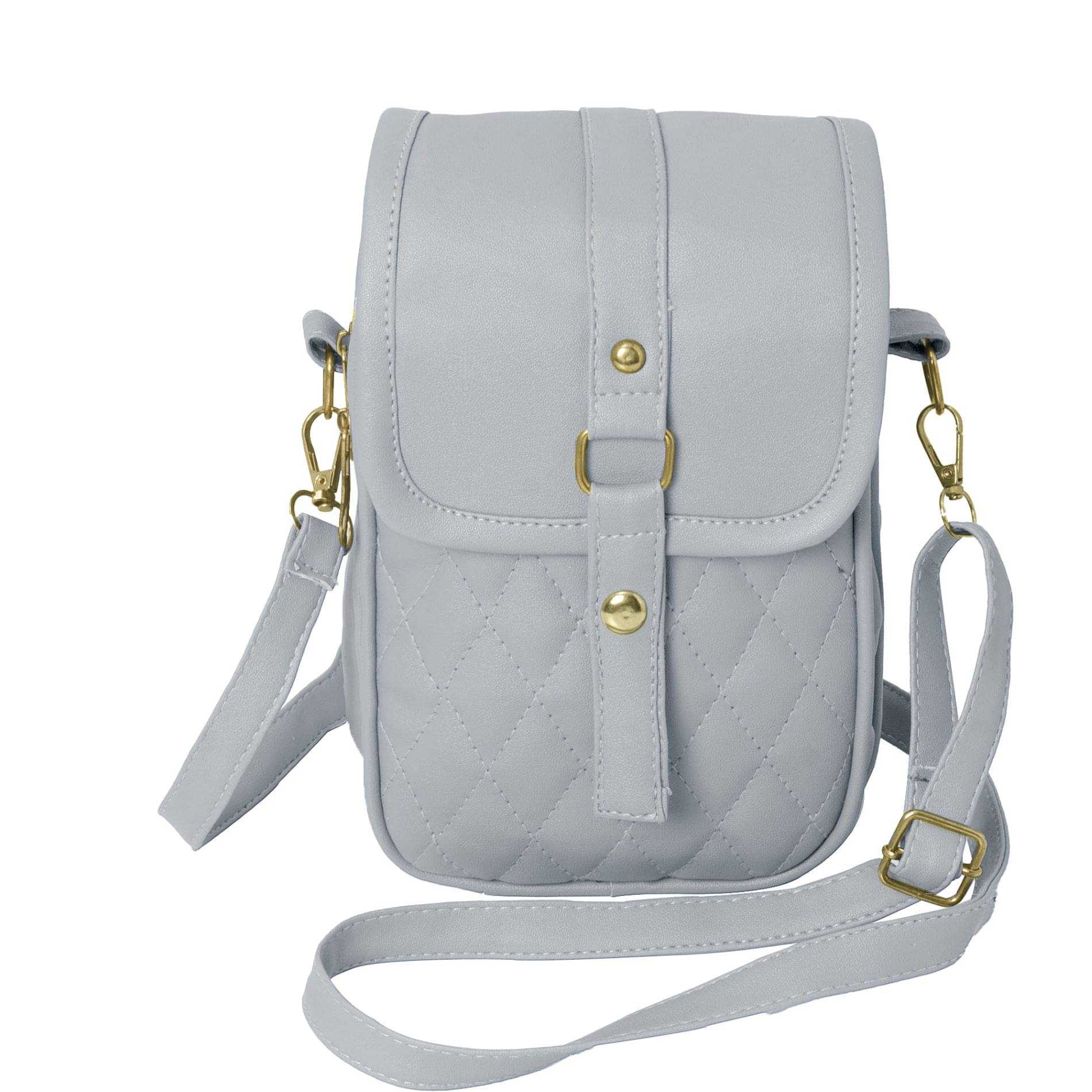     			Raez Sling Bag Rexin Set of 1 ( Light Grey )