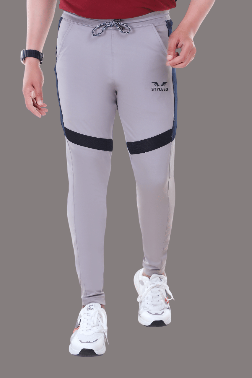     			STYLESO Light Grey Lycra Men's Trackpants ( Pack of 1 )