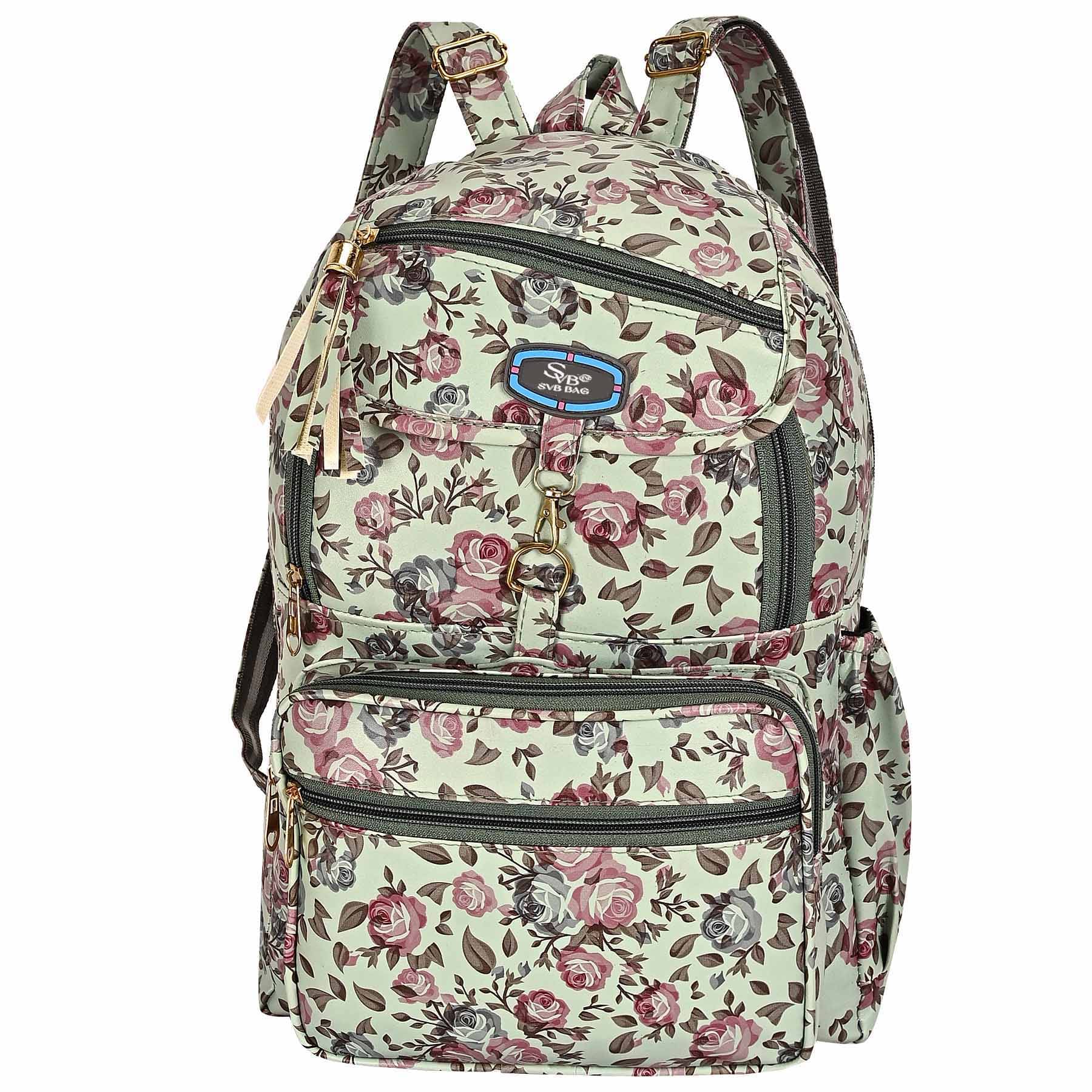     			SVB BAG 30 Ltrs Faux Leather Backpack *For Women ( Grey )