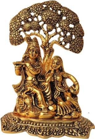 Shri Astha Vinayak Aluminium Radha Krishna Idol ( 13 cm ) Shri Astha Vinayak Aluminium Radha Krishna Idol ( 13 cm )