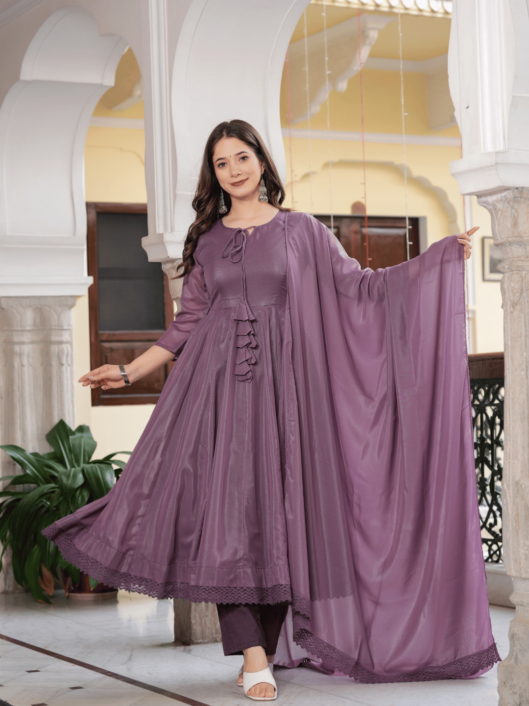 Sitaram Designer Georgette Solid Kurti With Pants Women's Stitched Salwar Suit - Purple ( Pack of 1 ) Sitaram Designer Georgette Solid Kurti With Pants Women's Stitched Salwar Suit - Purple ( Pack of 1 )