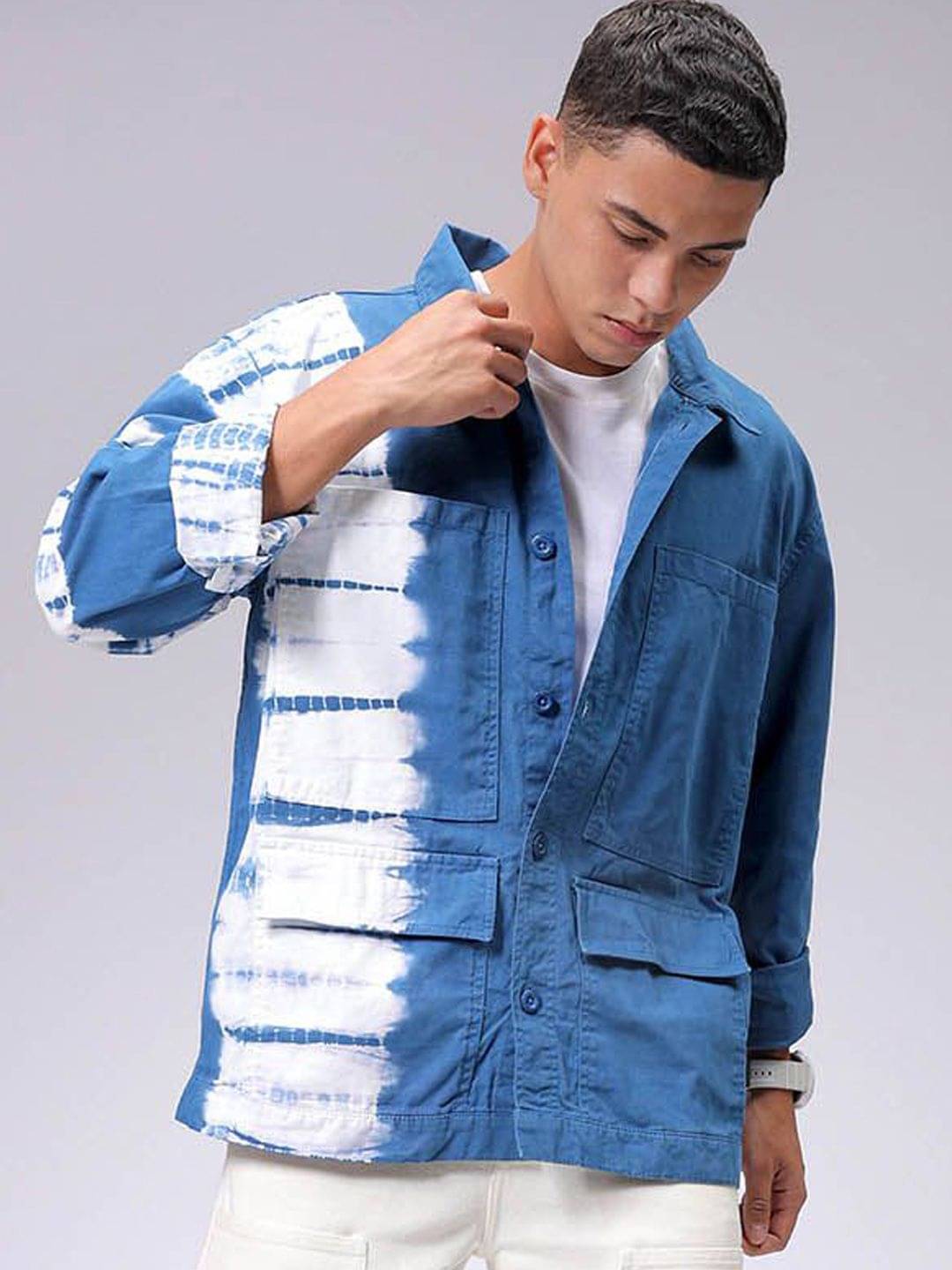 The Indian Garage Co. Cotton Men's Casual Jacket - Teal ( Pack of 1 ) The Indian Garage Co. Cotton Men's Casual Jacket - Teal ( Pack of 1 )