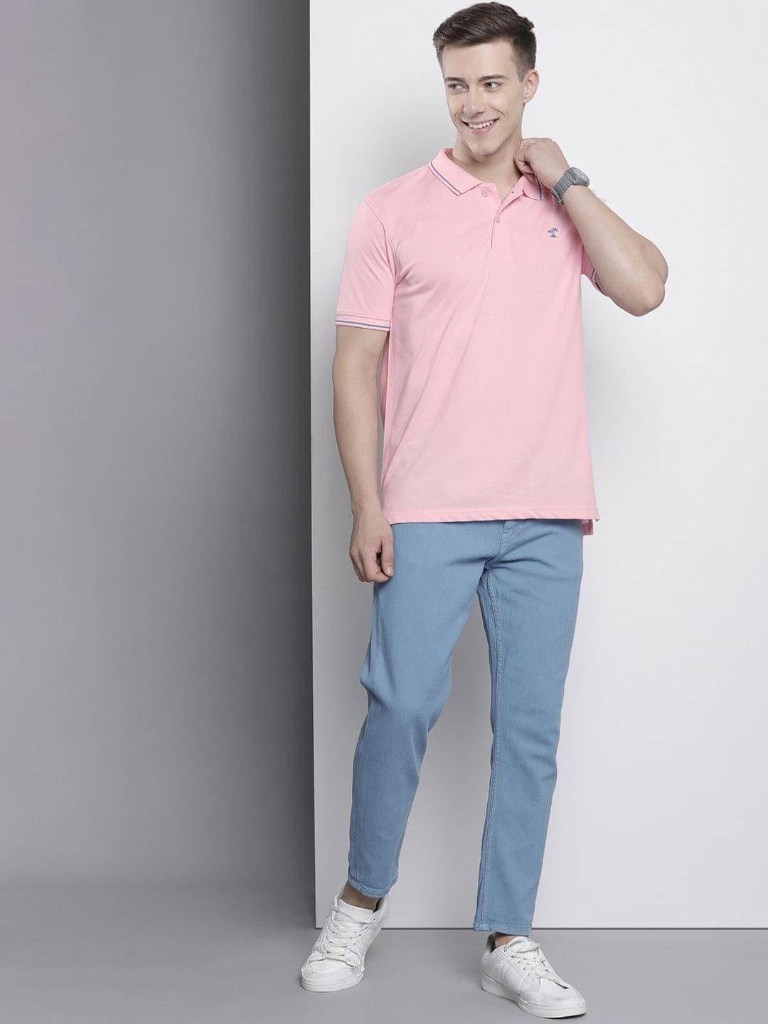 The Indian Garage Co. Pack of 1 Cotton Blend Regular Fit Solid Half Sleeves Men's Polo T Shirt ( Pink ) The Indian Garage Co. Pack of 1 Cotton Blend Regular Fit Solid Half Sleeves Men's Polo T Shirt ( Pink )