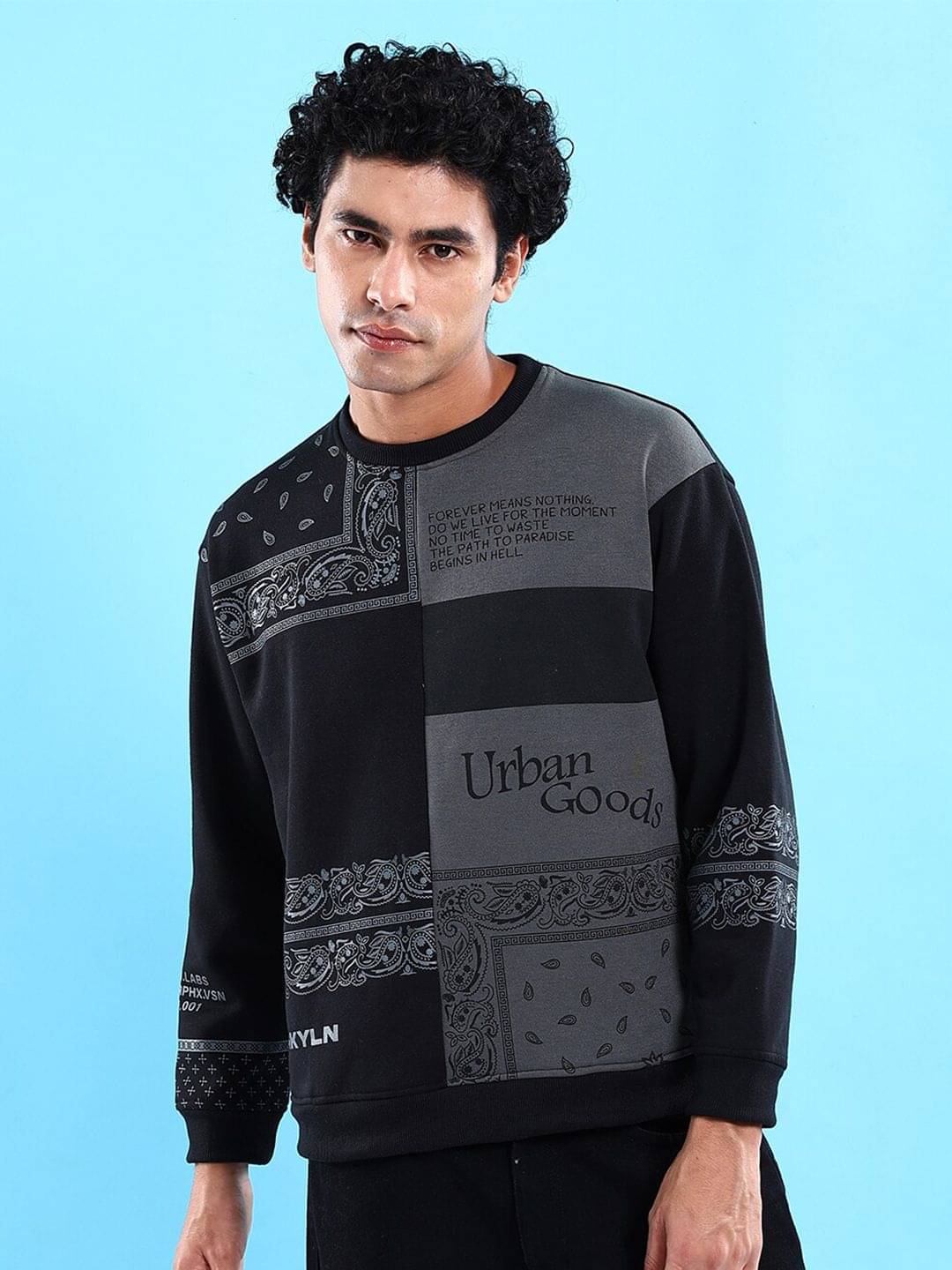 The Indian Garage Co. Polyester Round Neck Men's Sweatshirt - Black ( Pack of 1 ) The Indian Garage Co. Polyester Round Neck Men's Sweatshirt - Black ( Pack of 1 )