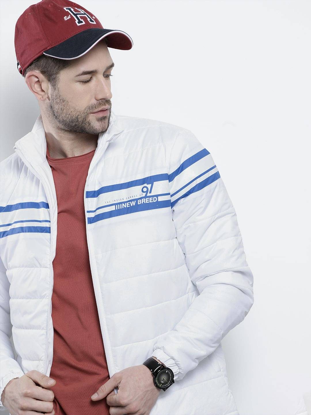The Indian Garage Co. Polyester Men's Puffer Jacket - White ( Pack of 1 ) The Indian Garage Co. Polyester Men's Puffer Jacket - White ( Pack of 1 )