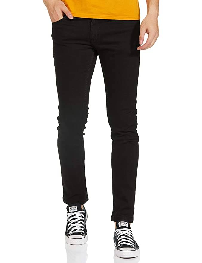     			The Indian Garage Co. Slim Fit Basic Men's Jeans - Black ( Pack of 1 )