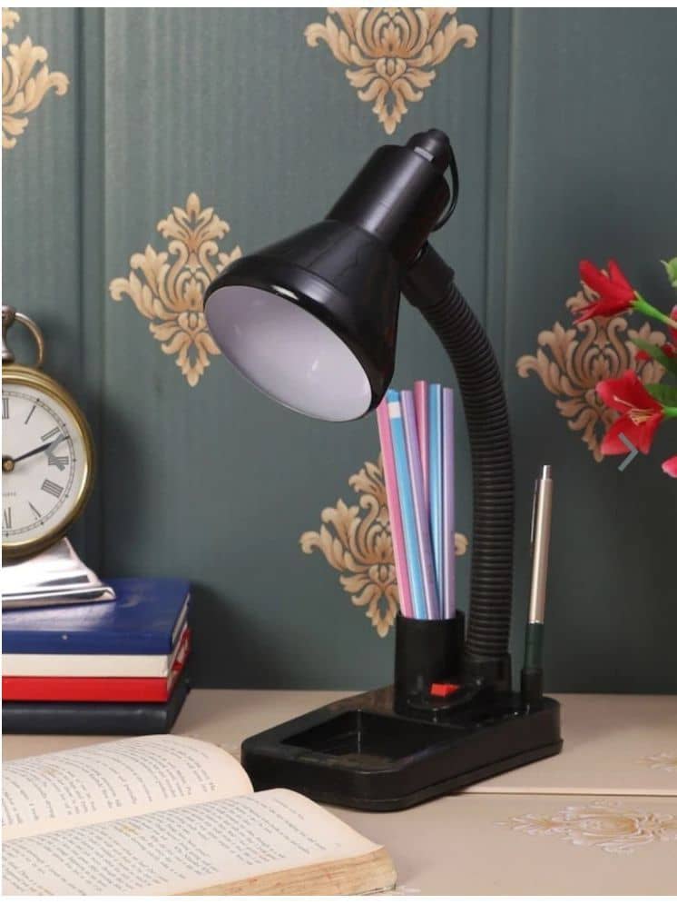 ZESTRUM Black Study Table Lamp ( Pack of 1 )