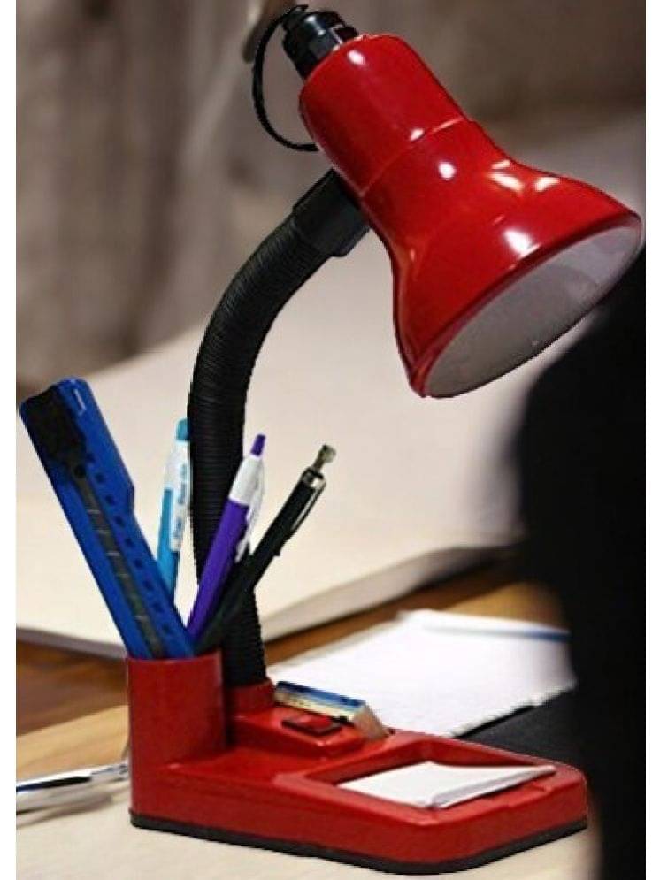     			ZESTRUM Red Study Table Lamp ( Pack of 1 )