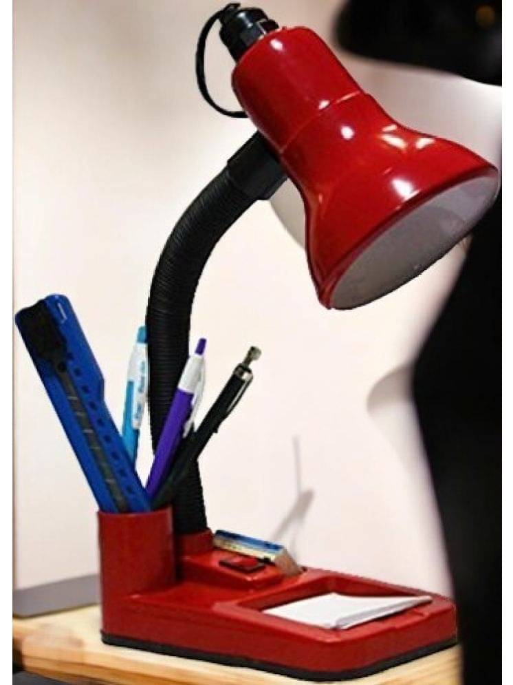     			ZESTRUM Red Study Table Lamp ( Pack of 1 )