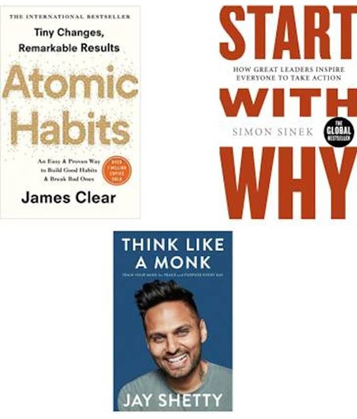 3 Combo : Start With Why + Atomic Habits + Think Like A Monk 3 Combo : Start With Why + Atomic Habits + Think Like A Monk
