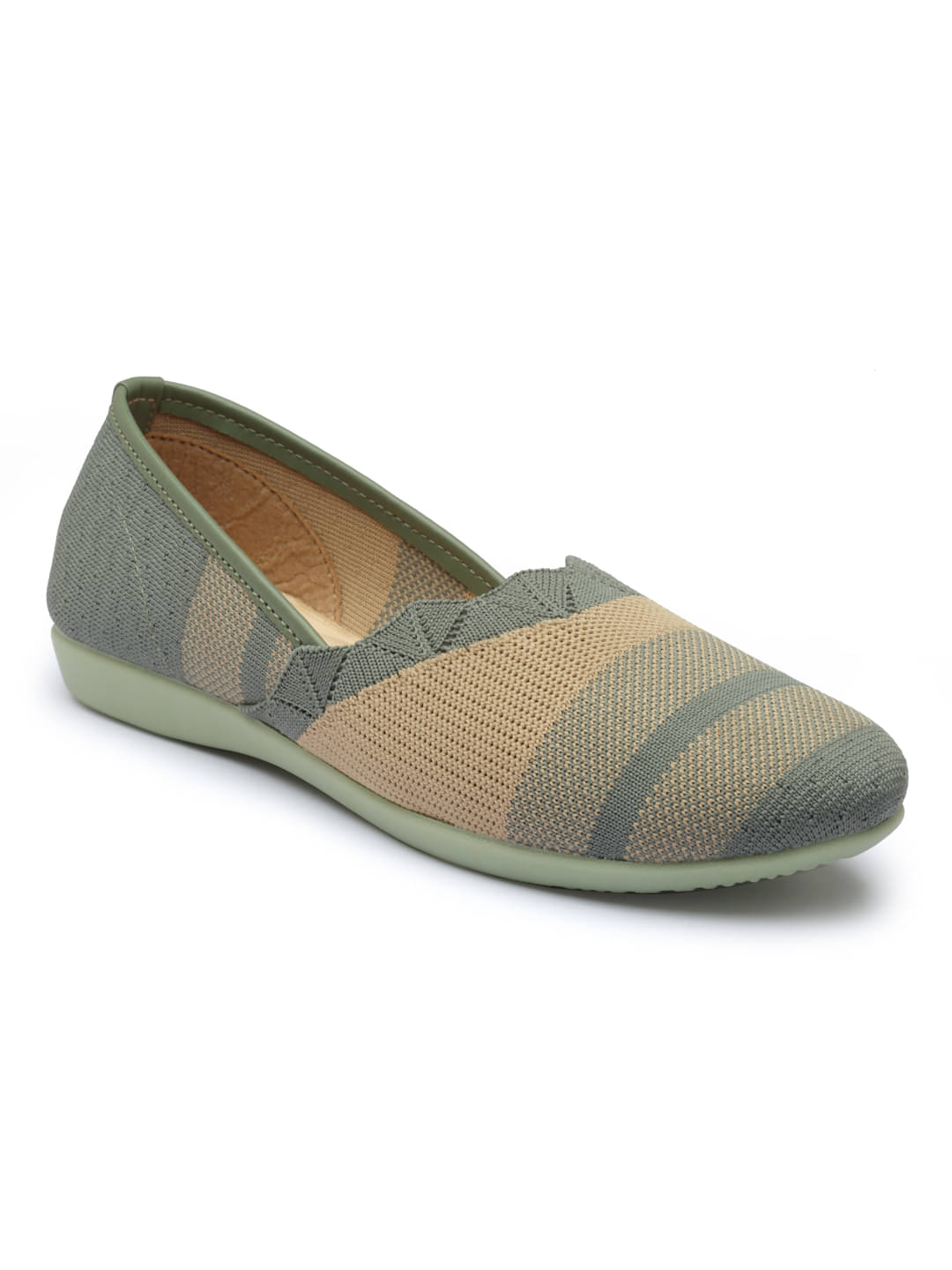     			Aroom Green Women's Casual Ballerinas