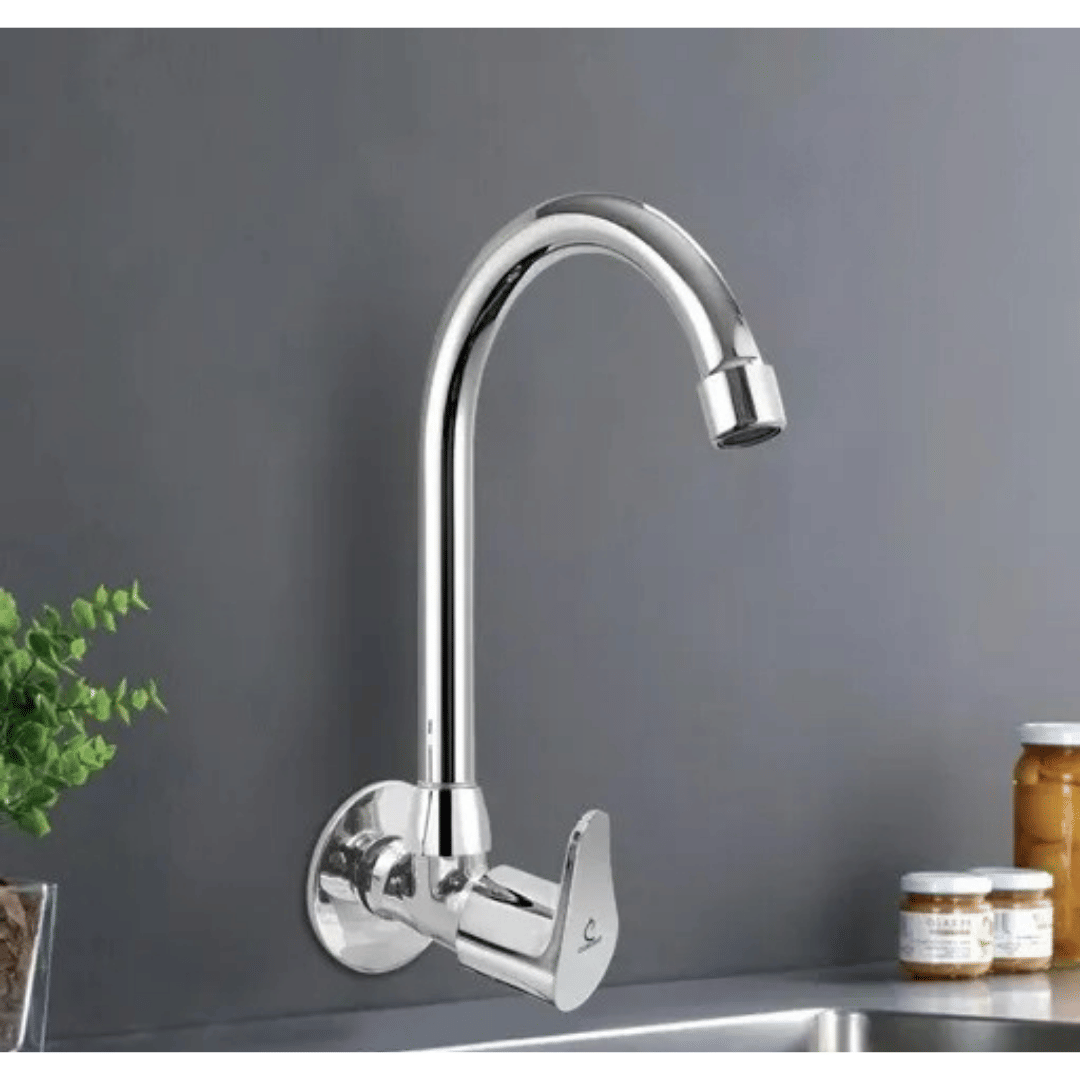 COSVIT Torreno Zinc Wall Mounted Sink Tap for Kitchen Zinc Kitchen Sink Tap (Sink Cock)