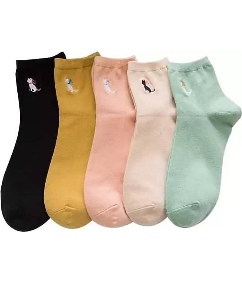 Cavenders Pack of 5 Unisex Cotton Ankle Length Socks ( Multicolor ) - Socks | Buy online on ZillyBuy