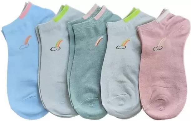     			Cavenders Pack of 5 Unisex Cotton Ankle Length Socks ( Multicolor )