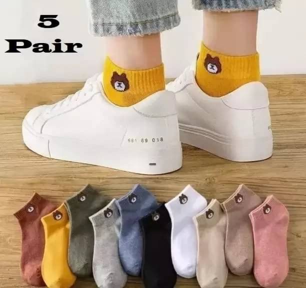     			Cavenders Pack of 5 Unisex Cotton Ankle Length Socks ( Multicolor )