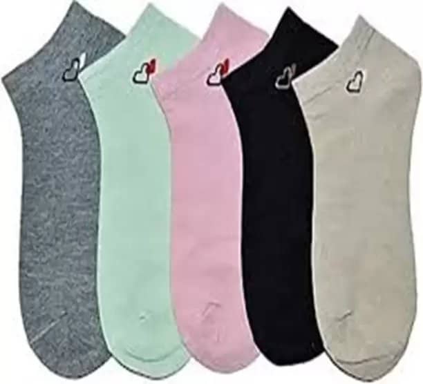 Cavenders Pack of 5 Unisex Cotton Ankle Length Socks ( Multicolor ) - Socks | Buy online on ZillyBuy