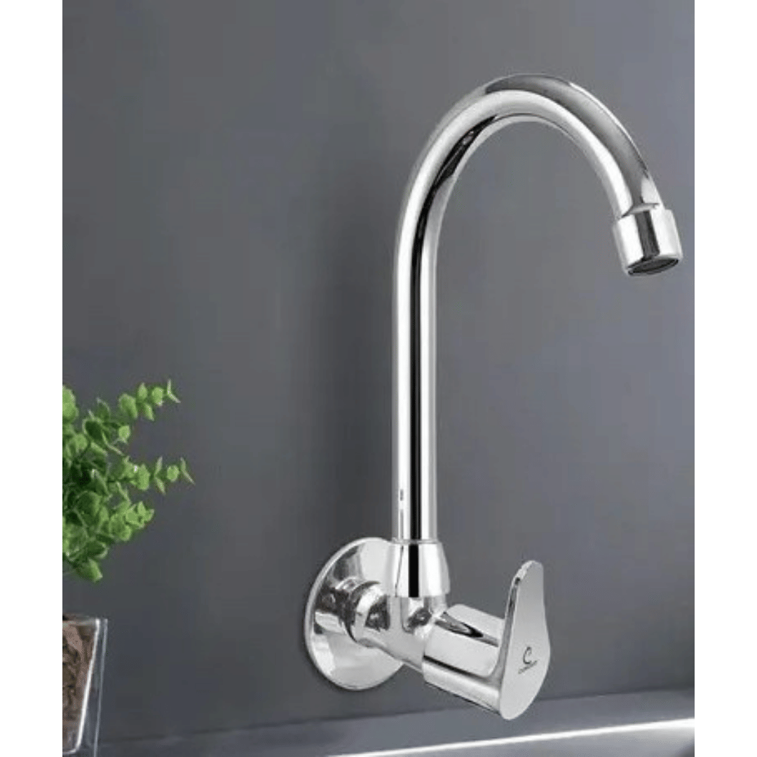 Cossimo Cuba Zinc Wall Mount Sink Tap For Kitchen Zinc Kitchen Sink Tap (Sink Cock)