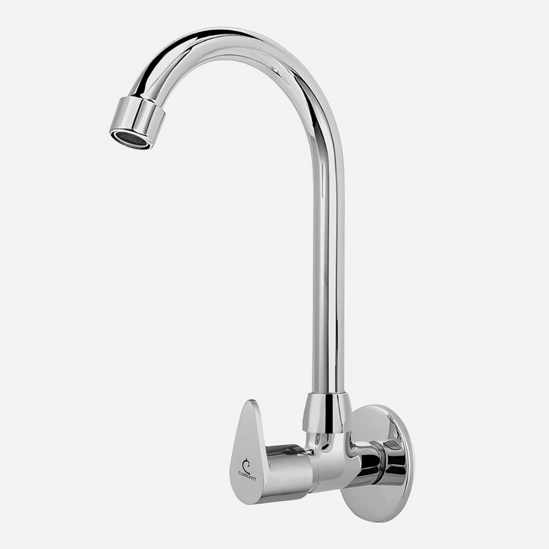 Cossimo Holex Zinc Alloy Wall Mounted Sink Cock Tap Zinc Kitchen Sink Tap (Sink Cock)