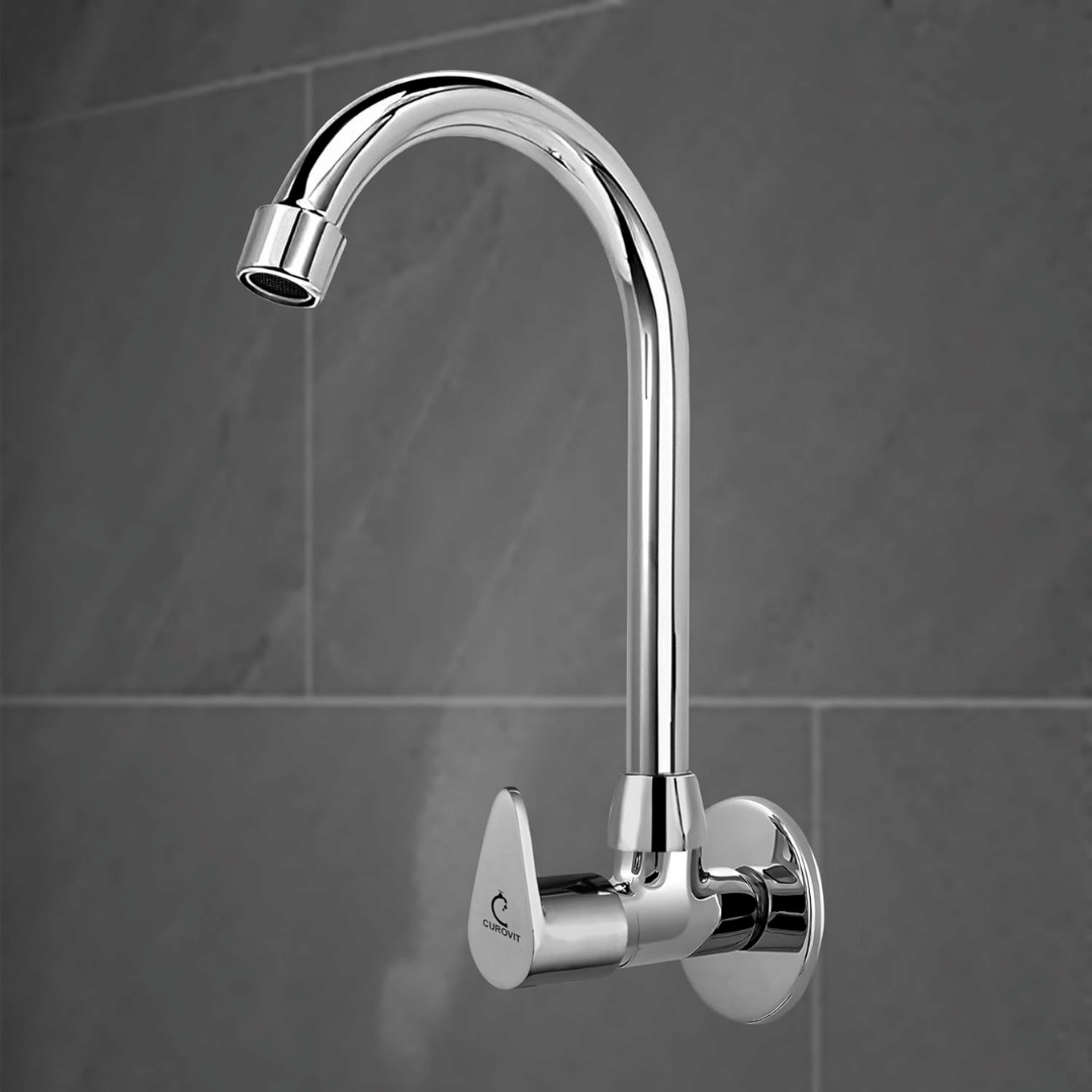 Cossimo Torrento Zinc Alloy Wall Mount Sink Cock Tap Zinc Kitchen Sink Tap (Sink Cock)