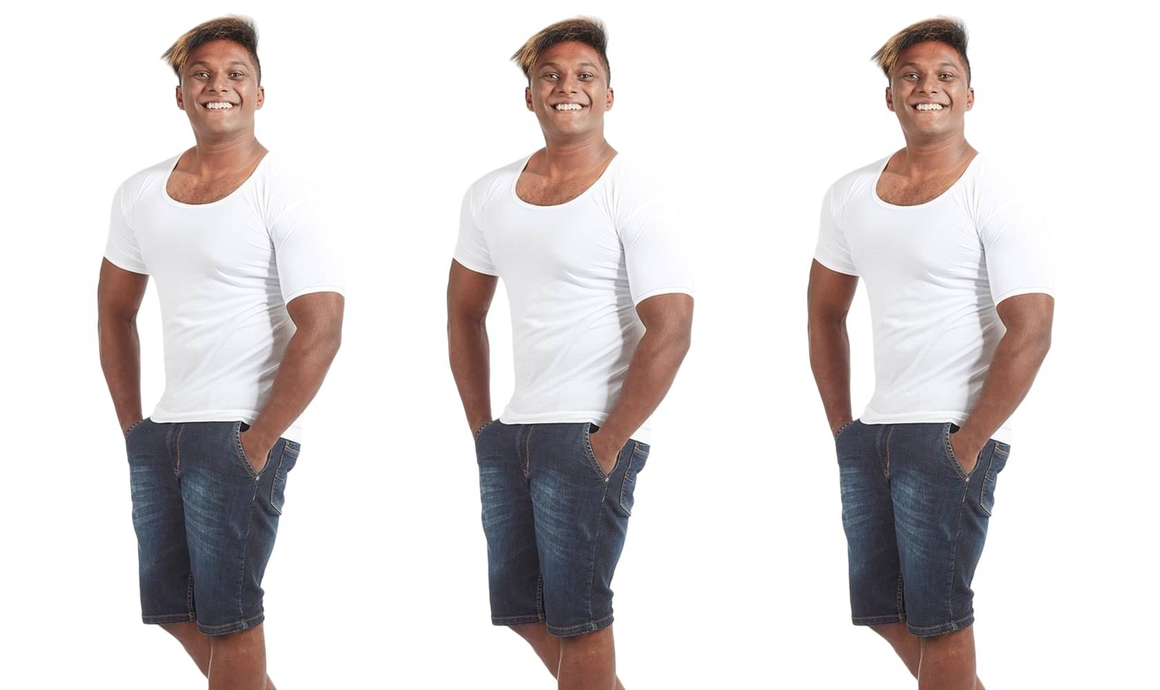 D1 DIFFERENT ONE Pack of 3 Cotton Basic Vest For Men ( White ) D1 DIFFERENT ONE Pack of 3 Cotton Basic Vest For Men ( White )