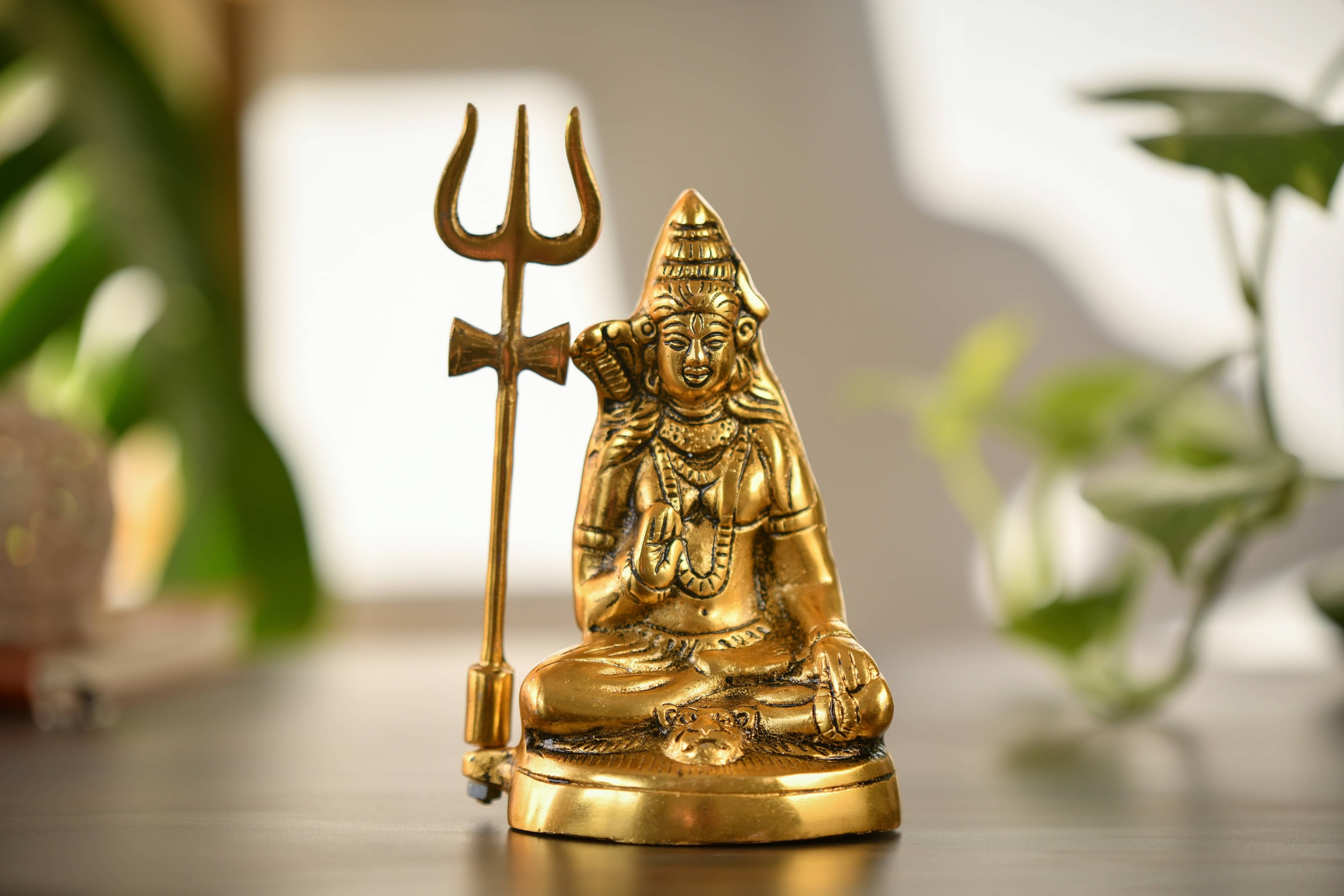 Fashion Bizz Lord Shiva|Bhole Nath|Mahadev| Shankar Ji Decorative Showpiece - 10 cm
