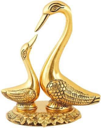 Fashion Bizz Swan Pair / Kissing Duck/Love Birds Decorative Showpiece - 14 cm