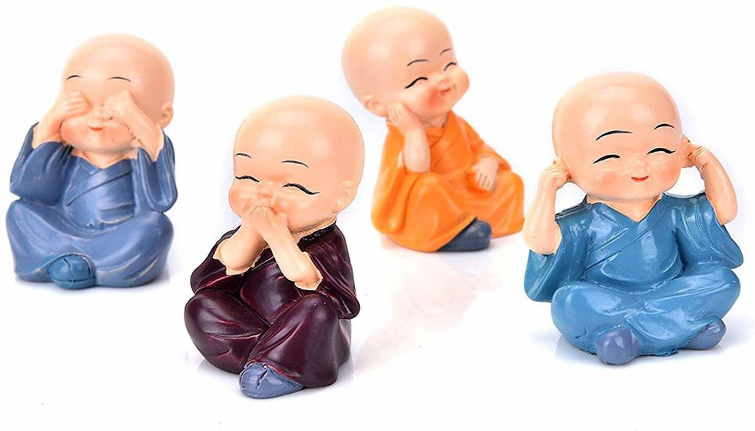 Fashion Bizz Baby Monk Buddha Figurines - Pack of 4 Fashion Bizz Baby Monk Buddha Figurines - Pack of 4