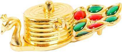     			Fashion Bizz Peacock Roli Chawal Box Chandan Chopda Decorative Showpiece