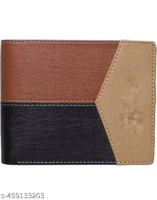     			HABIBI PU Colorblock Men's Two Fold Wallet With 7 Slots For Card ( Multicolor , Pack of 1 )