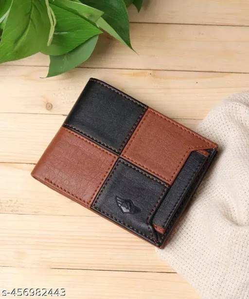     			HABIBI PU Colorblock Men's RFID Wallet With 3 Slots For Card ( Multi , Pack of 1 )