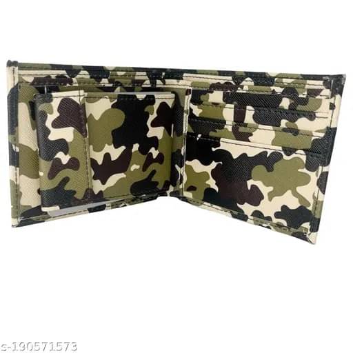     			HABIBI PU Printed Men's Two Fold Wallet With 3 Slots For Card ( Multicolor , Pack of 1 )