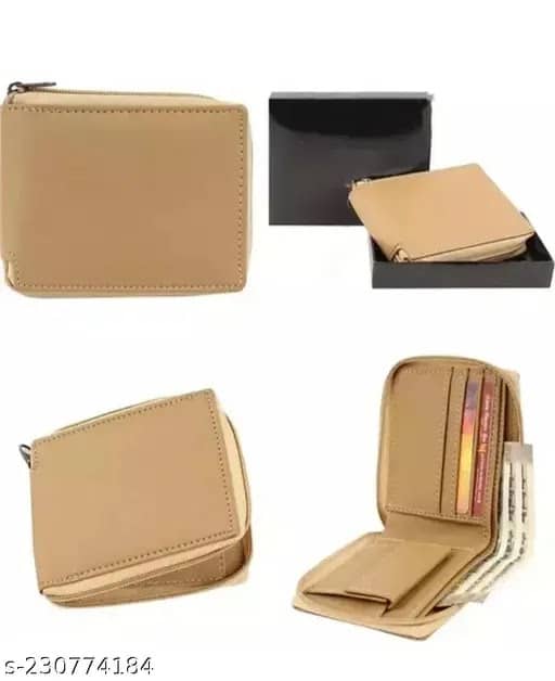 HABIBI PU Solid Men's RFID Wallet With 4 Slots For Card ( Beige , Pack of 1 ) - Handbags | Buy online on ZillyBuy