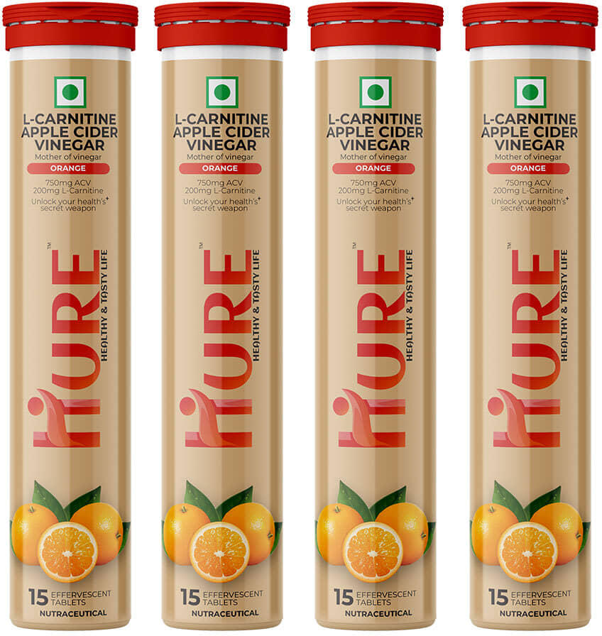 HURE Apple Cider Vinegar ( Pack of 4 )
