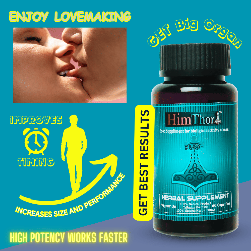 HimThor Testo Booster For Men Size enhances, Muscle increase and Energy booster 60 Veg Capsule
