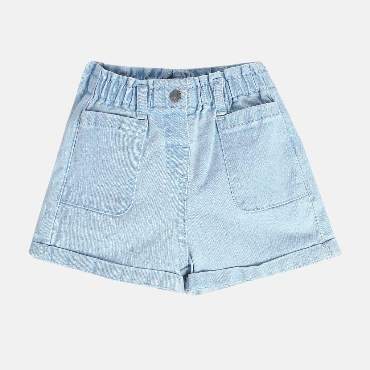     			MINI KLUB Pack of 1 Baby Girls Denim Shorts ( Blue )